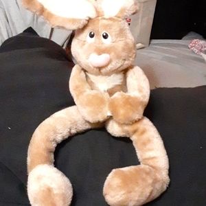 Vintage Wallace Berrie & Co Weighted Hand Latching Bunny Plush 25"
